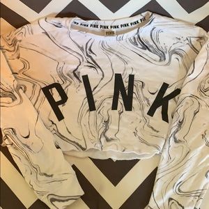 Pink brand crop too sweatshirt